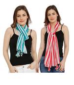 Multicolor Printed Cotton Stole And Dupattas