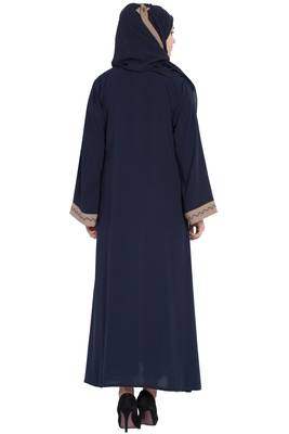 Dual Color Kimono Kashiboo Solid Abaya With Hijab 6