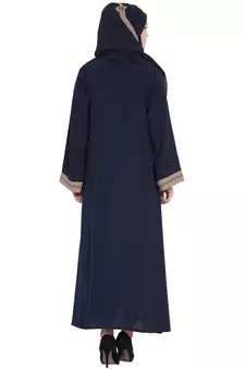Dual Color Kimono Kashiboo Solid Abaya With Hijab