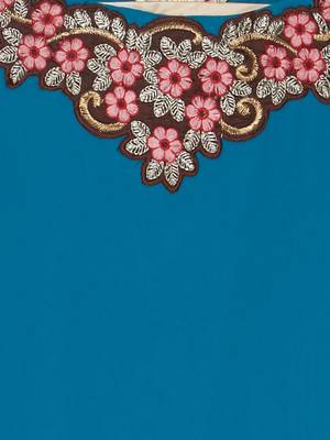 Blue Embroidered Faux Georgette Kids Salwar Suits 5