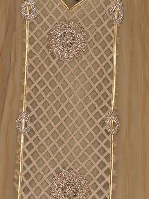 Gold Embroidered Net Kids Salwar Suits 5