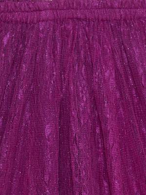 Purple Embroidered Faux Net Stitched Lehenga 4