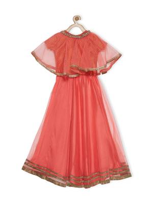 Light Pink Woven Faux Net Stitched Lehenga 2