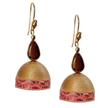 Gold Quilled Jhumkas 1