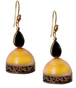 Yellow Quilled Jhumkas