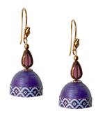 Violet Quilled Jhumkas
