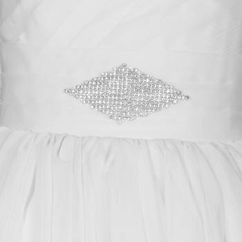 White Plain Chiffon Kids Girl Gowns 3