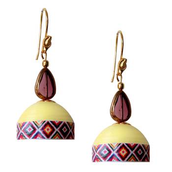 Sandal Quilled Jhumkas 1