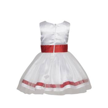 White Plain Net Kids Frocks 2