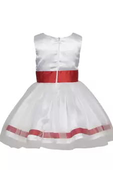White Plain Net Kids Frocks