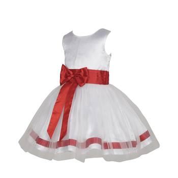 White Plain Net Kids Frocks 3