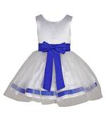White Plain Net Kids Frocks