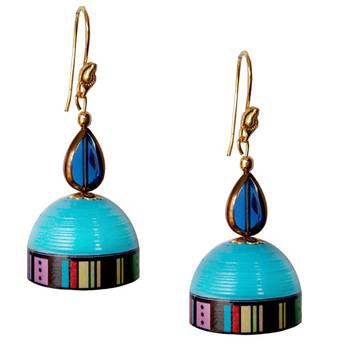 Light Blue Quilled Jhumkas 1