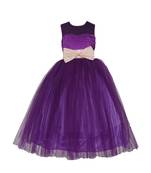 Purple Plain Net Kids Girl Gowns