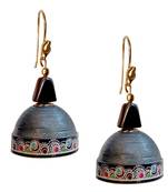 Grey Quilled Jhumkas