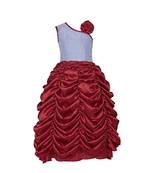 Red Plain Satin Kids Girl Gowns