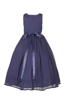 Blue
 Plain Chiffon Kids Girl Gowns
