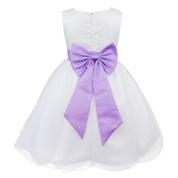 White Plain Tissue Kids Frocks 2