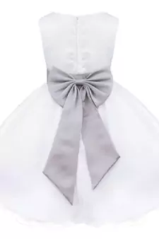 White Plain Tissue Kids Frocks
