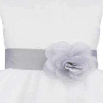 White Plain Tissue Kids Frocks 3