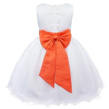 White Plain Tissue Kids Frocks 2