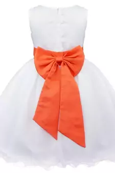 White Plain Tissue Kids Frocks