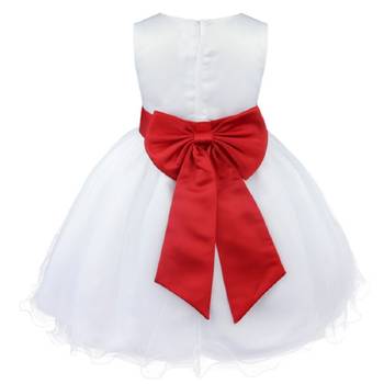 White Plain Tissue Kids Frocks 2