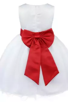 White Plain Tissue Kids Frocks