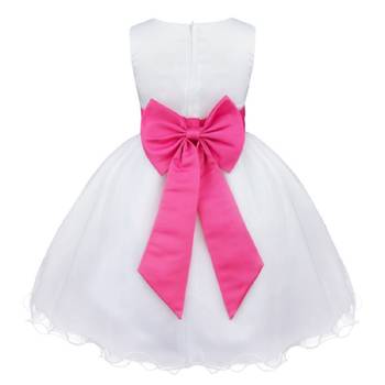 White Plain Tissue Kids Frocks 2