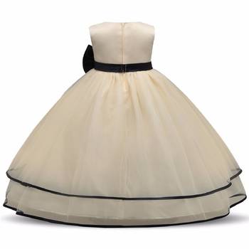Gold Plain Tissue Kids Frocks 2