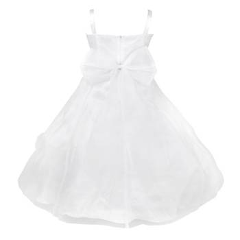 White Plain Tissue Kids Frocks 2