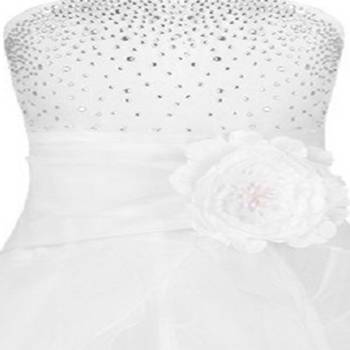 White Plain Tissue Kids Frocks 3