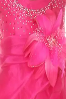 Pink Plain Tissue Kids Frocks