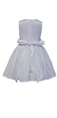 White Plain Raw Silk Kids Frocks 2