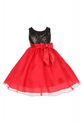 Black Plain Tissue Kids Frocks 1