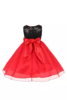 Black Plain Tissue Kids Frocks