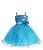 Blue Plain Tissue Kids Frocks