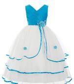 White Plain Net Kids Frocks