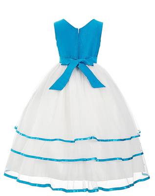 White Plain Net Kids Frocks 2