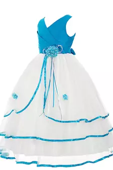 White Plain Net Kids Frocks