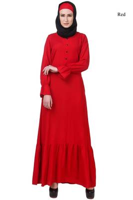 MyBatua Pink Crepe Parvina Abaya 1
