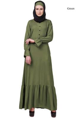 MyBatua Pink Crepe Parvina Abaya 1