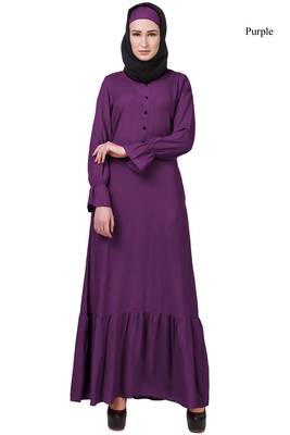 MyBatua Purple Rayon Bushra Abaya 1