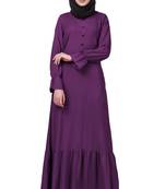 MyBatua Purple Rayon Bushra Abaya