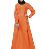 MyBatua Orange Crepe Saffiya Abaya