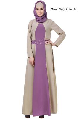 MyBatua Purple Crepe Parvina Abaya 1