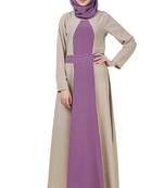 MyBatua Purple Crepe Parvina Abaya