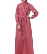 MyBatua Pink Crepe Ayaat Abaya