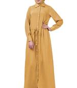 MyBatua Beige Crepe Ayaat Abaya