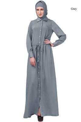 MyBatua Green Crepe Sadiah Abaya 1